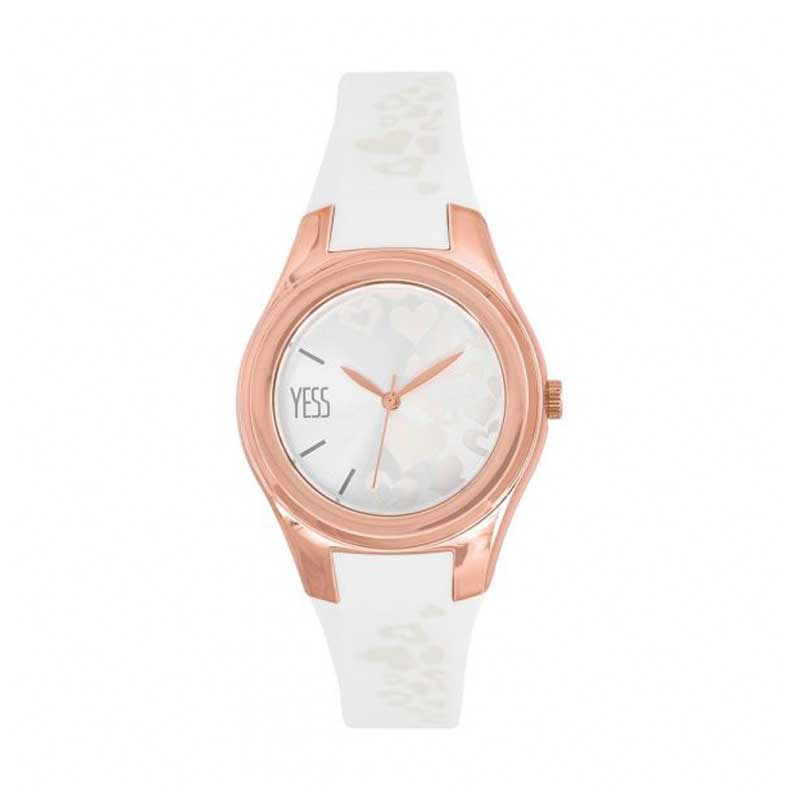 reloj análogo de mujer diseño casual de color blanco