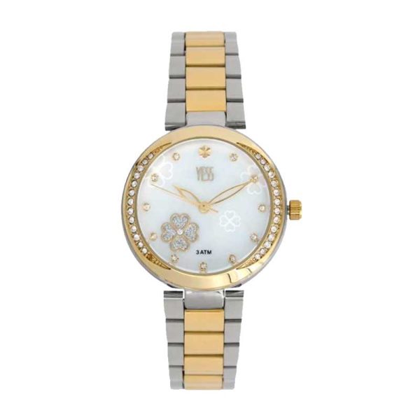 Reloj de mujer con circones color plata/dorado