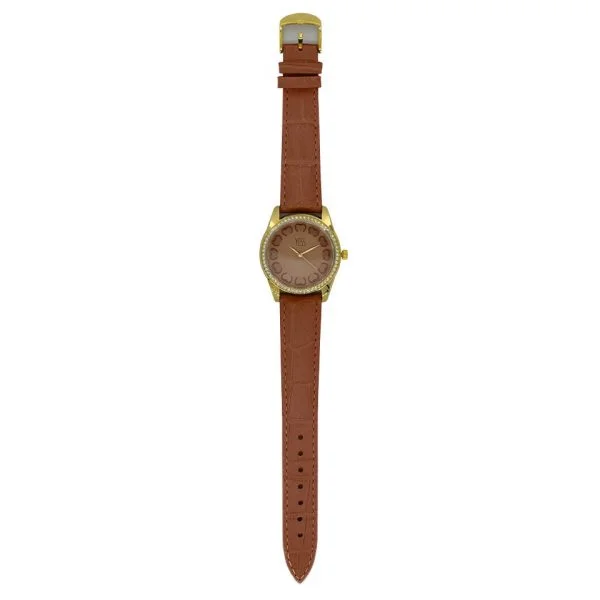 Reloj de mujer análogo y pulso de cuero café  Yess Watches - JD5352-05