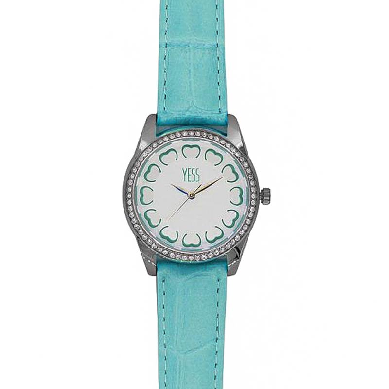 Reloj de mujer con correo de cuero color turquesa