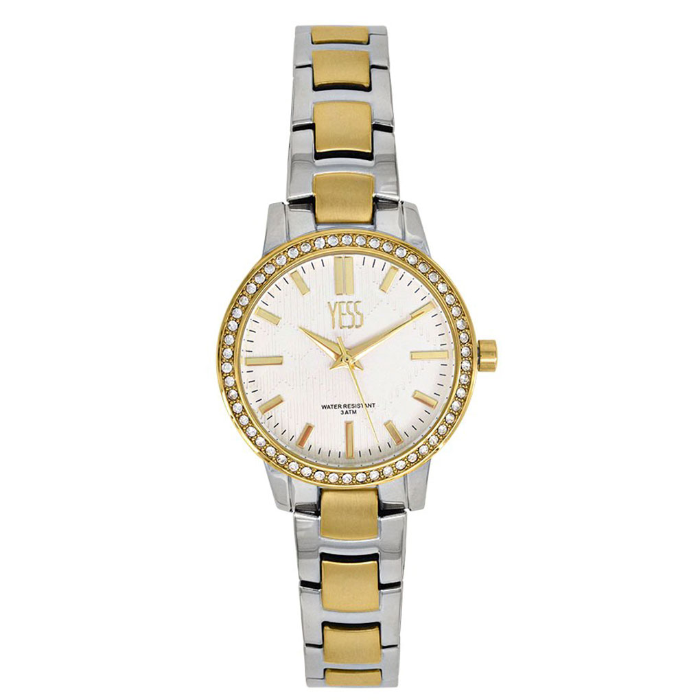 Reloj de mujer análogo y metálico color plateado/dorado Yess Watches - S18323S-04