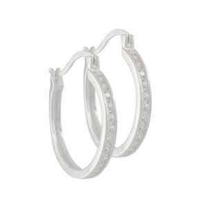 Aros Candonga. Plata Italiana 925. Peso de 4,9 Gramos. Circones Blancos. Estilo Fiesta. SKU: PCA0220005-5-1 Brilho.