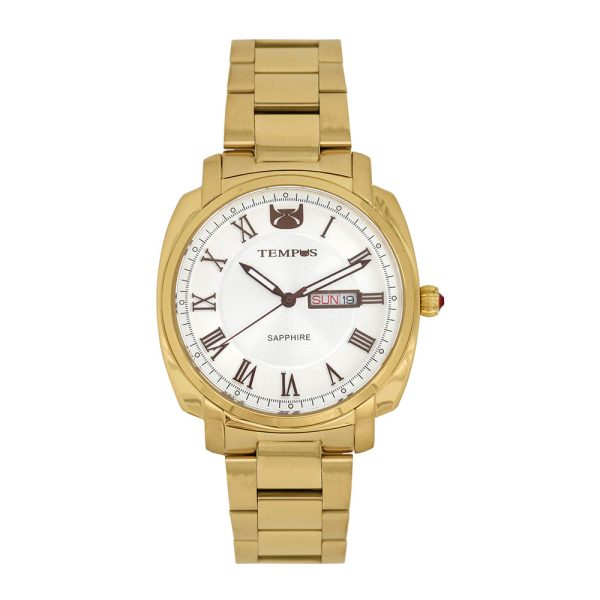 Reloj de hombre dorado con calendario y días Tempus Watches - SM-21005-02