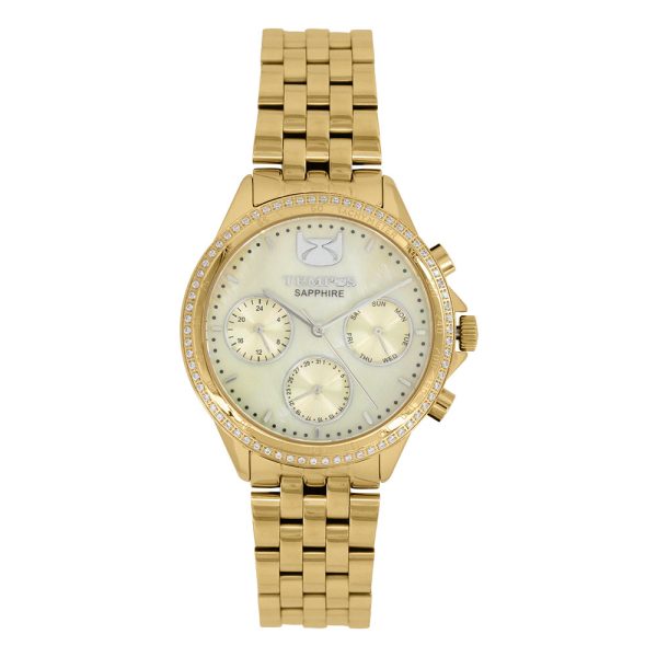 Reloj de mujer análogo color dorado y circones blancos Tempus Watches - SM-21006-02