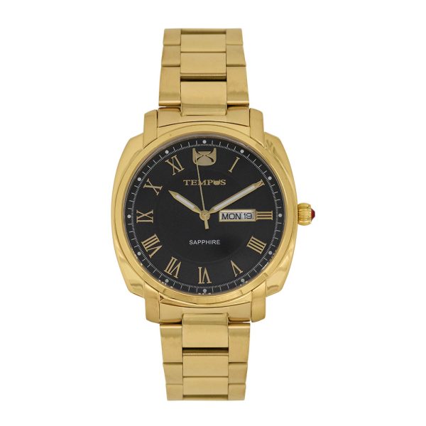 Reloj de hombre dorado con calendario y días Tempus Watches SM-21005-05 