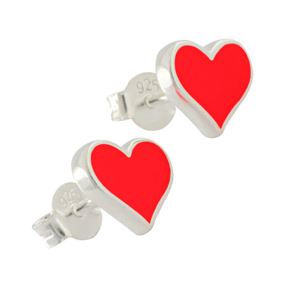 Aros topo diseño corazón de Plata Italiana 925 Brilho - PTO1020017-1