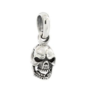 Dije colgante calavera envejecida de plata italiana 925 Brilho - PDJ0120001-1 