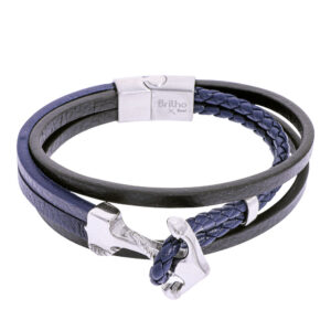 Pulsera Ancla de Barco en Cuero Ecológico Brilho. Diseño Ancla de Barco. Material: Cuero Ecologico (sintético) Largo de 21cm. Marca: Brilho. SKU: APU0110006-02